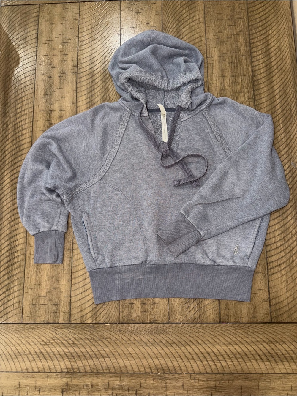 Free People Heather Gray Hooded Sweatshirt